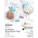 Avery Scalloped Printable Tags for Inkjet Printers Only, Tags With Strings, 2