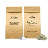 Pure Original Ingredients Pea Protein Powder & Methylcellulose Bundle (1lb) Thickeners, Food Grade