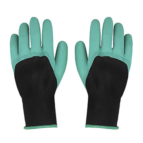 Unisex Breathable Garden Gloves,Women Men Waterproof Gardening Gloves with Fingertips Claws for Digging, Planting, Weeding, Seeding, Durable Hand Protector Gear Gardening Tool Gardeners Working Gloves