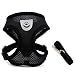 INVENHO Mesh Harness with Padded Vest for Puppy and Cats No Choke Design Ventilation Gift with One Leash & Seat Belt(X-Small,Black)
