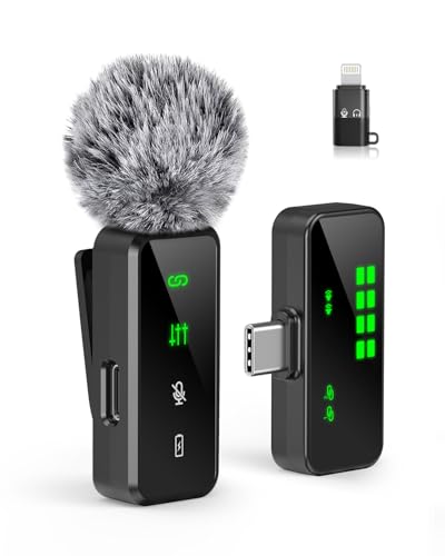Image of GRENARO Mic for YouTube Wireless, 3-Level Adjustable Noise Cancellation Wireless Microphone,Professional Wireless Mike for Recording, Ideal for Video Recording and Content Creators