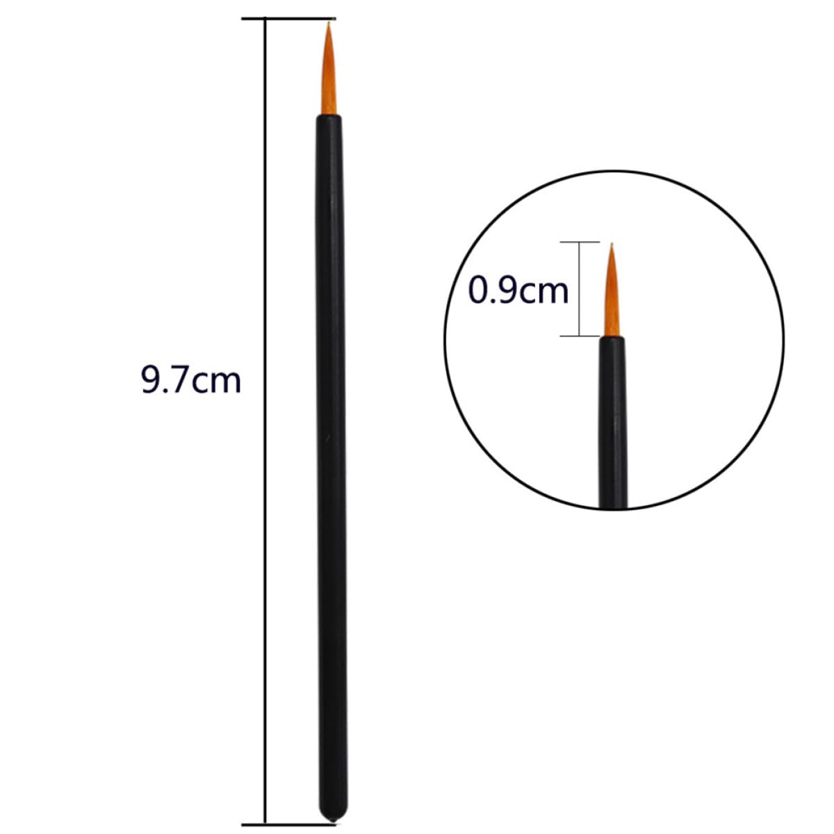 Alipis 50pcs Disposable Eyeliner Brush Eye Liner Wands Black Eye Makeup Tool for Women Professional Makeup Application