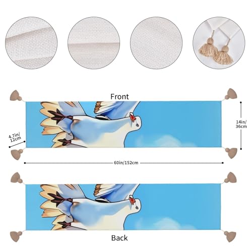 Chemin de table en lin mouettes volants : sublimez votre table de mariage - 5