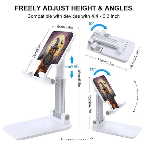Support de téléphone chouette pour bureau pliable et réglable Halloween