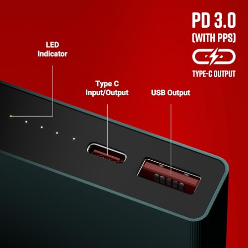 Image of ZEBRONICS EnergiTank 10MR1, Metal Power Bank, 10000 mAh, 22.5W Super Fast Charging PD 3.0 (PPS), Sleek & Stylish, Type C & USB Port, LED Indicator, for iPhone, Android, Tablets, Airpods (Olive)