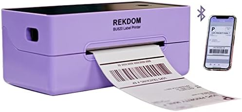 REKDOM Bluetooth Label Printer Wireless Thermal Printer for Shipping Packages, Compatible with iPhone, Android and Windows, Support Amazon, Ebay, Etsy, USPS, Shopify and etc.