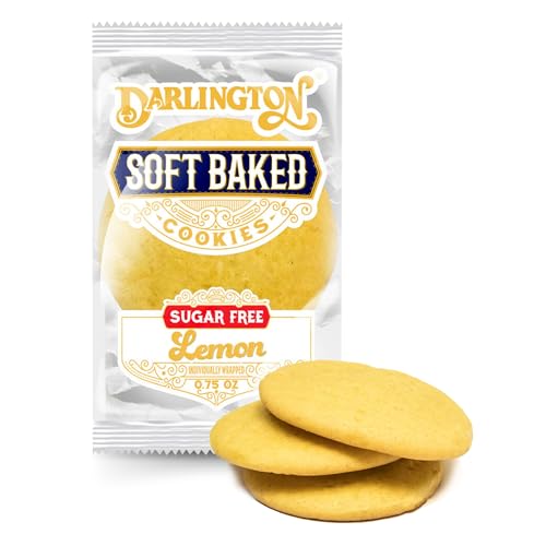 Image of Darlington Snacks Soft Baked Sugar Free Lemon Cookies, Sugar-Free Soft Lemon Cookies, 100% Nut Free Cookies Lemon Dessert, Made in USA, 106 Count