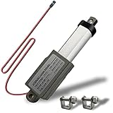 UYGALAXY 1.2' Stroke Micro Electric Linear Actuator 12V - 32N/7.2lb Speed 1.2'/sec Mini Waterproof Metal Mini Motion Actuator with Mounting Bracket for DIY Robot Cabinet Drawer Shutter Cosplay