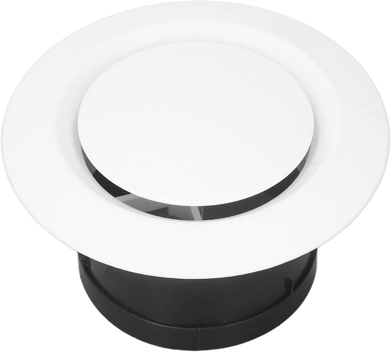 Adjustable Air Vents, ABS Exhaust Wall Ceilling Vent Round Soffit Air Vents Wall Ceilling Cover for Bathroom Library(6in)