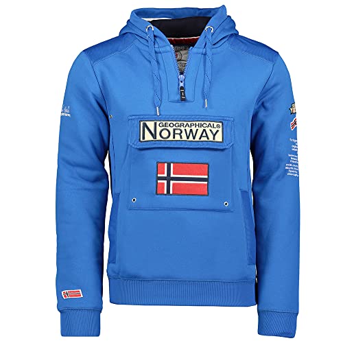 Sweat Homme Capuche Geographical Norway Gymclass avec Poche Kangourou