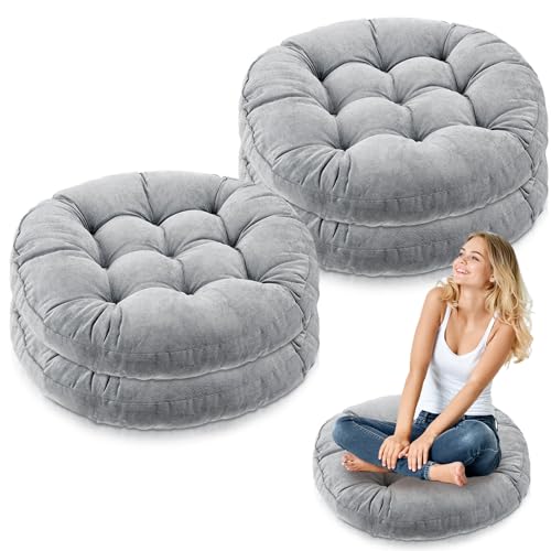 Jerify 4 Pcs Floor Pillow Cushions 22 x 22 Inch