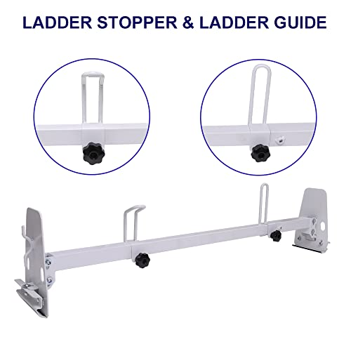 Mountainpeak Adjustable Van Roof Ladder Racks With Cargo Roller Fit For Chevy Express Ford E-Series Gmc Savana Full-Size Vans #TOP5