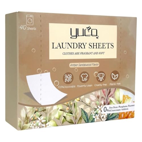 Hojas de detergente para ropa – Hojas de lavandería – Aroma concentrado, reciclable, paquete de 96 envases de lucha contra las manchas