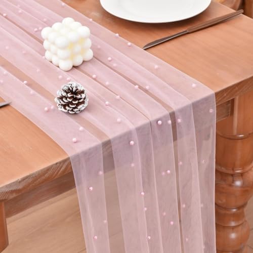 Joanlody Pearl Table Runner Easter 10ft Rustic Boho Spring Summer...