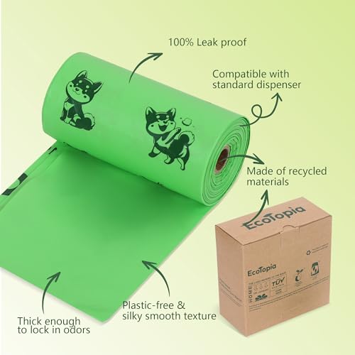 Image of Extra 20% Thicker Biodegradable Poop Bags for Dogs,Compostable Dog Waste Bags,Leakproof Pet Trash Bags,Cat Litter Bags,ASTM D6400 & EN 13432 Compliant,2 Rolls 30 Bags