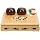 Foldable Moso Bamboo Go Board + Single-Convex Modern Yunzi Stones