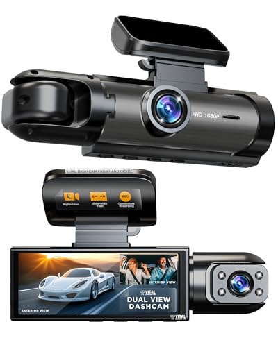Vital Dash Camera Pro 2026 Dashcam Front and Rear Camera for Cars Dual Car Camera with Night Vision...