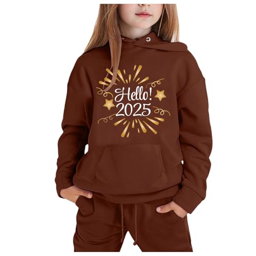 Ensemble 2 pièces pour fille avec sweat col rond et robe globale en velours automne