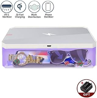 Luffyhh Portable UV Lights Sanitizer Wireless Charger for Mobile Phone QI Wireless Charging
