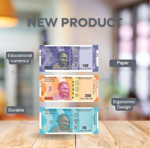 Image of Fake Money 30 x 6 Units Set 180 Note for Kids Learn Money Skills Dummy Note Nakli Note Set All New 10 | 20 | 50 | 100 | 200 | 500 Artificial Playing Currency - Multi Color by 4GX