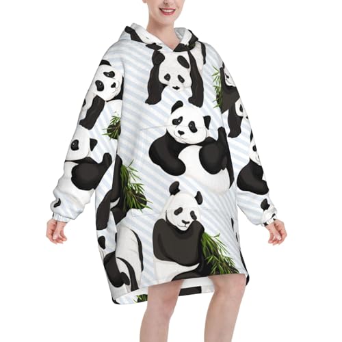 Pull plaid géant panda pour vos soirées cocooning canapé