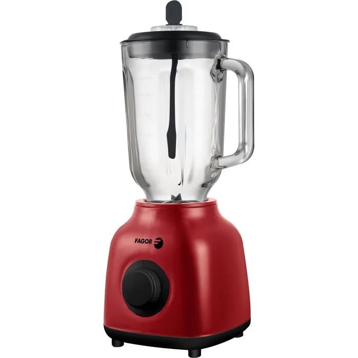 Fagor Standmixer Glas 1,5 L mit Zerkleinerer 500 ml 400 W Rot FGB2153