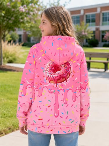 Image of uideazone Teen Girl Sweatshirt Hoody Hoodies Hooded Pullover with Pockets 4-14 Years
