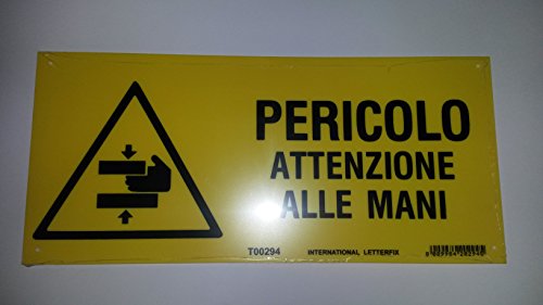 Cartello di pericolo attenzione alle mani