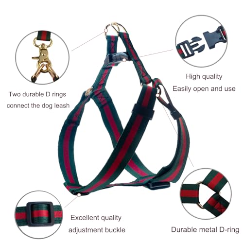 Premium and Stylish Dog Collar Harness and Leash,Soft Comfortable,Chest Adjustable Pet Harness,Luxury Fashion Dog Harness Leashes Set Gift for Puppy Small Dogs - Image 3