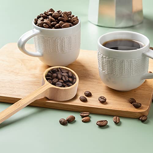 Coffee Scoop,Bamboo Coffee Spoon,2 Tbsp(30 Ml) Measuring Spoon For Ground Beans Tea Powder Suger Or Flour (1Pcs Long) #TOP3
