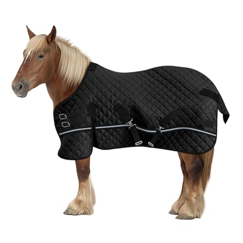Kistrba 48in Pony/Mini Horse/Foal/Miniature Horse Blanket 200g Midweight Stable Turn Out Blanket Rugged Waterproof Pongee Fabric