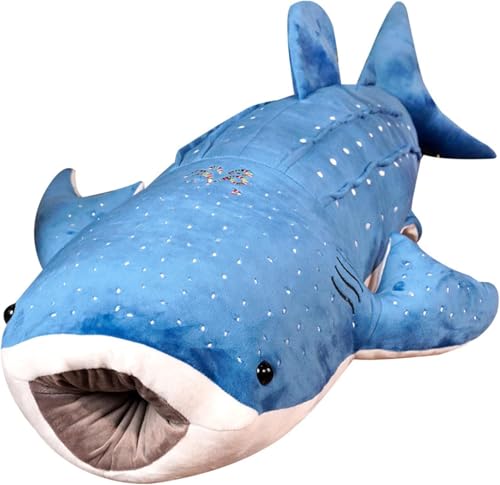 Image of Mukouxun 18.5 inch Whale Shark Stuffed Animal Whale Shark Plush Whale Shark Kids Plush Toy Pillows Stuffed Blue Whale Doll