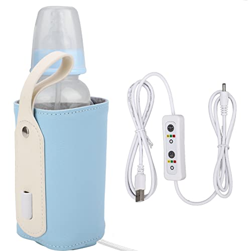 CHEOTIME Calentador de biberones, portátil para Mantener el biberón Caliente, Viaje, USB, Calentador de Leche, termostato de Aislamiento, Calentador de biberones para Coche para Vi