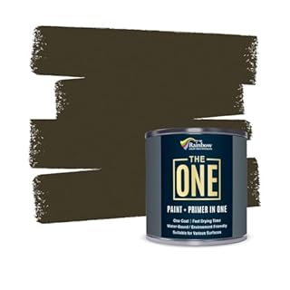 THE ONE All-In-One Paint & Primer - Brown Matt, 250 ml | Multi-Surface 1 Coat Formula | Easy Indoor & Outdoor Decorating for Home & Garden Walls, Floors & Furniture | Durable, Water-Based & Low VOC