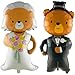 Produktbild DIWULI Hochzeit Luftballons 2 Teile, Mr and Mrs süße Bären, Braut und Bräutigam, Brautpaar Teddy, Just Married Folien-Luftballon, Wedding Folien-Ballon Hochzeitsfeier, Hochzeitstag, Dekoration