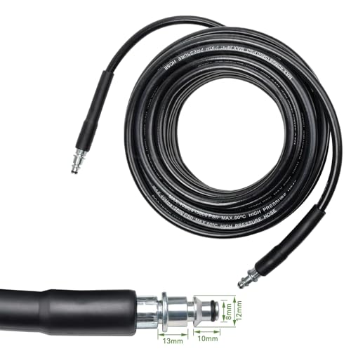10M Pressure Washer Replacement Hose Compatible with Bosch AQT Series, Extension Hose for Bosch Domestic Pressure Washers Quick Connector SDS Fitting, 40MPa(5800 PSI) Jet Wash Hoses - Image 4