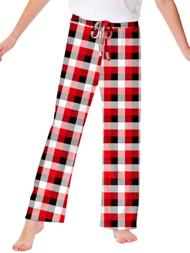 Image of Remimi Girl Boy Plaid Pants Drawstring Summer Casual Loose Bottoms 5-14 Years
