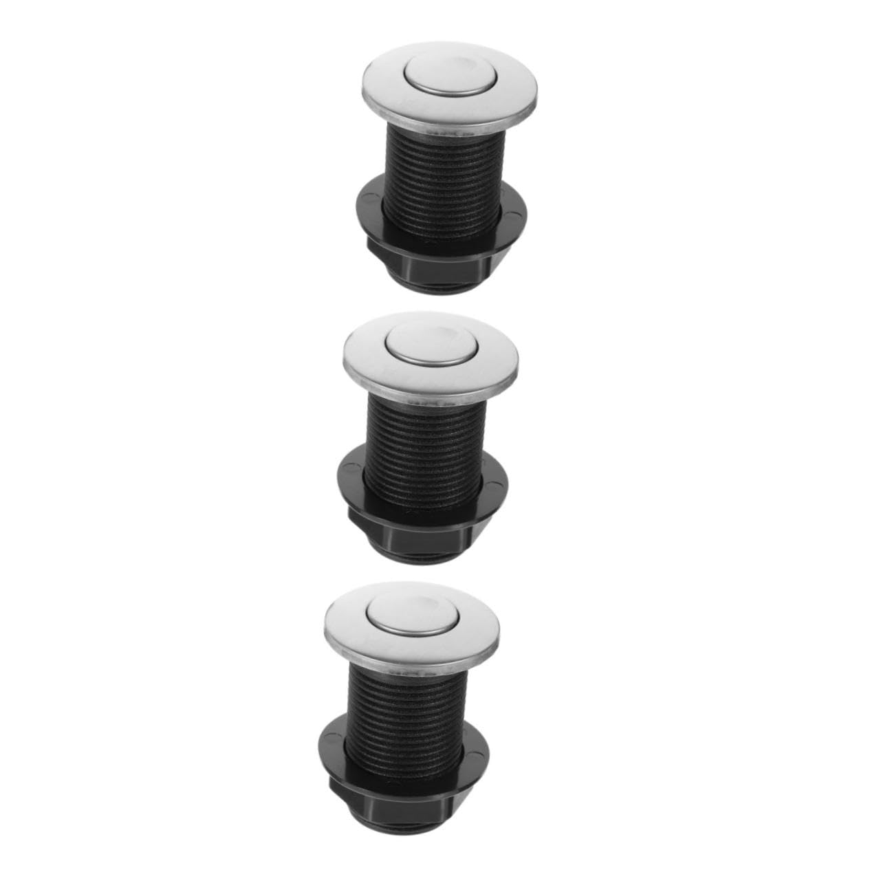 Bouton de commutation d'air noir pour élimination ordures, bouton-poussoir universel en inox