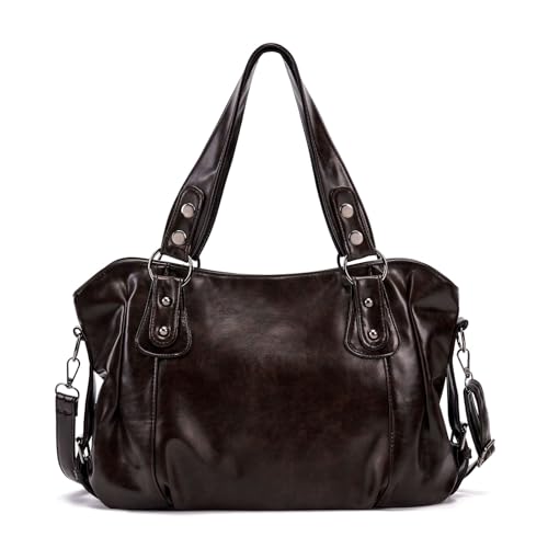 Bolso Tote Mediano de Cuero PU Retro Y2k 90s