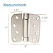 Houseables Self Closing Door Hinges, Mortise Spring Hinge, 5/8