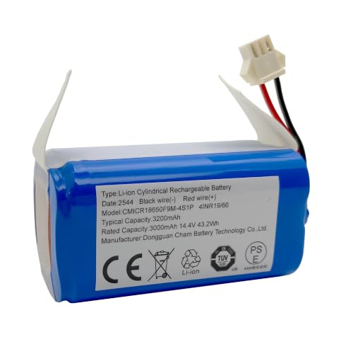 Replacement Battery for Coredy R300, R500+, R550, R580, R650, R3500, R3500S and Amarey A800, A900, Eufy RoboVac 11S, 11S Plus, 11S Max, Ecovacs Deebot N79 DN622 Robot Vacuum Cleaners, 2600mAh, 14.4V