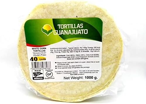 White Corn Tortillas 1kg (40 Units)