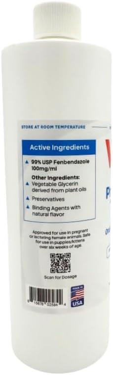 Vetr Primacur Broad-Spectrum Oral Suspension Support Formula 10% Oral Suspension for Dogs and Cats - 500ML/16.9oz - Peanut Butter Flavor