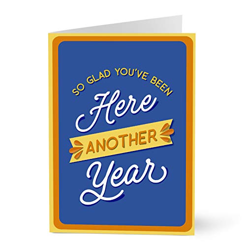 Hallmark Business Work Anniversary Card for Employees (Glad You're Here) (Pack of 25 Greeting Cards)