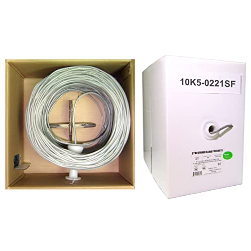 Cable Central LLC Security/Alarm Wire, Gray, 18/2 (18AWG 2 Conductor), Stranded, CMR/Inwall Rated, Pullbox, 500 Feet