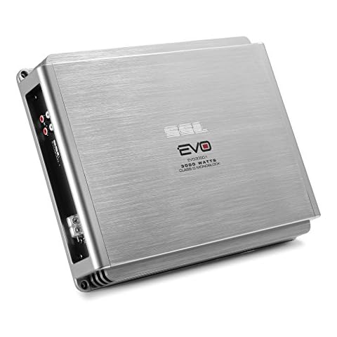 Sound Storm Laboratories EVO3000.1 Class D Monoblock Car Audio Amplifier - 3000 High Output, Low Level Inputs, Hook Up to Subwoofer for Bass Cover