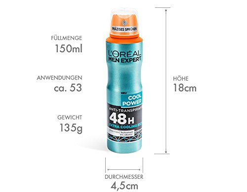 Image of L'Oreal Paris Men expert deodorant spray | Anti Perspirant | 250ml (Cool Power)