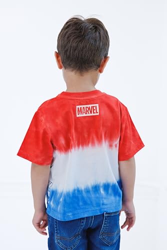 Marvel Avengers July 4th Little Boys Matching Family T-Shirt Tie Dye Red/White/Blue 6 - image 4