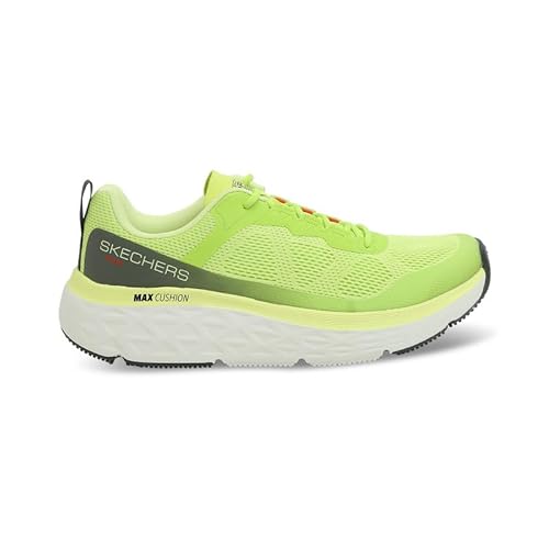 Skechers Max Cushioning Delta Lace Up Sneakers For Men - Air-Cooled Goga Mat Responsive Ultra Go Cushioning Fabric & Synthetic Upper Athletic Sneakers Green, 8 UK