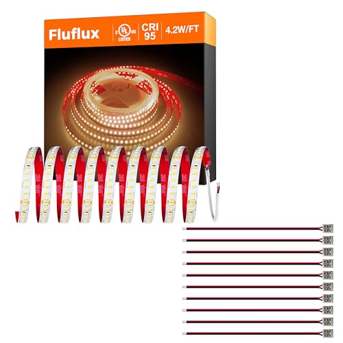 Kit de tiras LED 3000K 16.4FT 2835 FluFlux miniatura 1